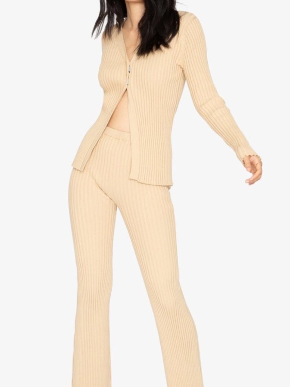 Callahan Knit Set | Glennon Cardigan & Trish Pants (Ecru)